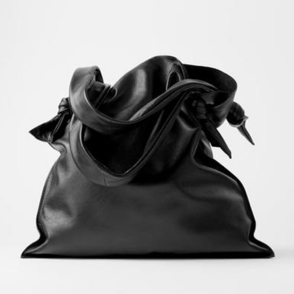 Zara Bags Zara Leather Knot Tote Poshmark